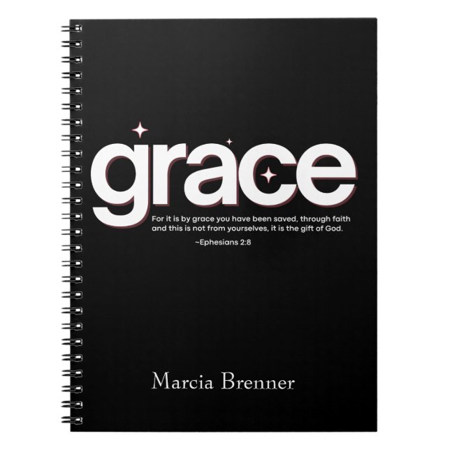 Grace Ephesians 2:8 Notebook (Front)