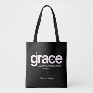 Grace Ephesians 2:8 Tote Bag
