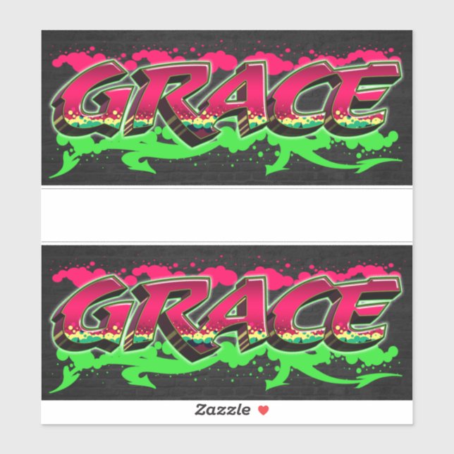 Grace First Name Graffiti Sticker (Sheet)