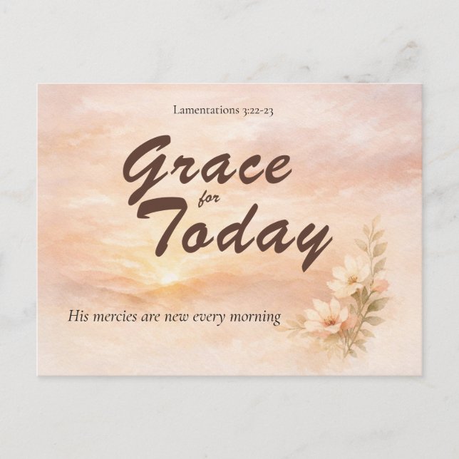 Grace for Today Christian Encouragement Card (Front)