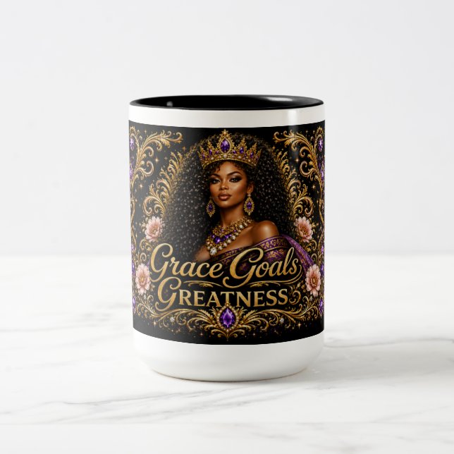 Grace Goals Greatness Two-Tone Coffee Mug (Center)