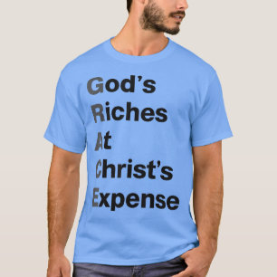 GRACE Gods Riches At Christs Expense Black  Grey  T-Shirt