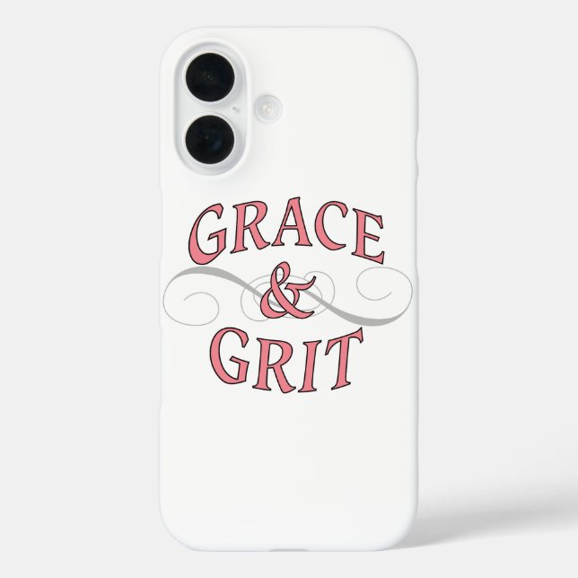 Grace & Grit in Pink and Grey Case-Mate iPhone Case (Back)