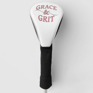 Grace & Grit in Pink and Grey Golf Head Cover