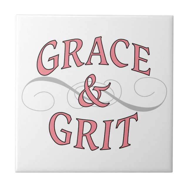 Grace & Grit in Pink and Grey Tile (Front)