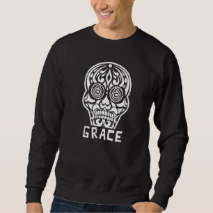 Grace Halloween Sugar Skull Sweatshirt