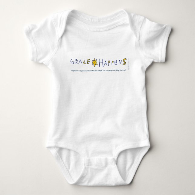 Grace Happens Baby Bodysuit (Front)