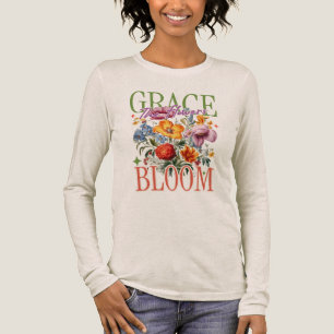 Grace in Bloom Floral Typography Tri-Blend Shirt