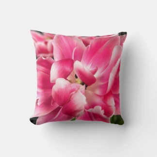 Grace in Every Season | Pink Tulip Floral Photo Cushion