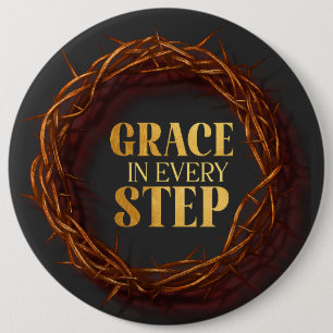 Grace in Every Step 6 Cm Round Badge