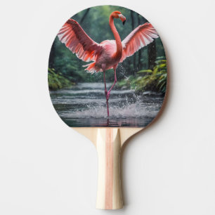 Grace in Flight: The Pink Flamingos Riverdance Ping Pong Paddle