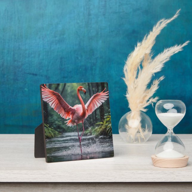 Grace in Flight: The Pink Flamingos Riverdance Plaque (Insitu)