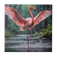 Grace in Flight: The Pink Flamingos Riverdance