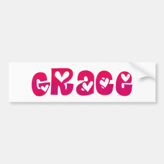 Grace in Hearts Bumper Sticker