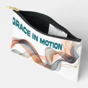 Grace in Motion   Modern Flowing Watercolor Wave A Accessory Pouch