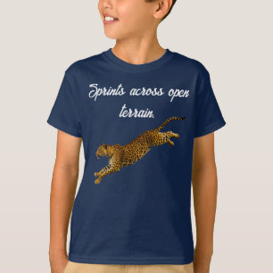 Grace in Motion: The Running Leopard T-Shirt