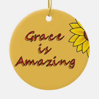 Grace is Amazing - Sunflower Ceramic Tree Decoration
