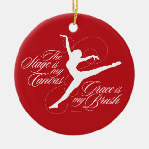 Grace Is My Brush (Dance) Ceramic Tree Decoration