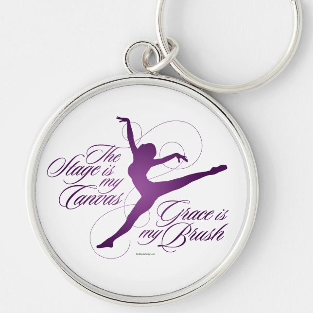 Grace Is My Brush (Dance) Key Ring (Front)