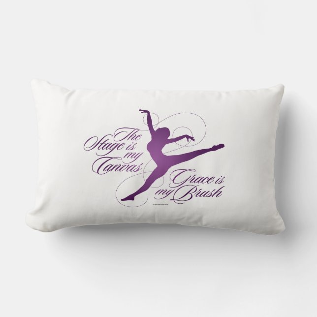 Grace Is My Brush (Dance) Lumbar Pillow (Front)
