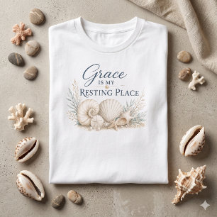 Grace Is My Resting Place – Coastal Inspirational T-Shirt