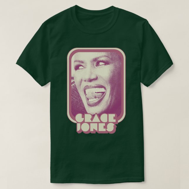 Grace Jones Retro Style 80s Aesthetic Design T-Shirt (Design Front)