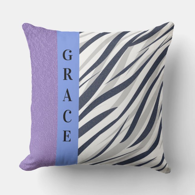 Grace Navy Grape Shimmer Pillow (Front)
