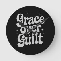 Grace Over Guilt Wall Clock