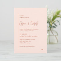 Grace Peach Modern Wedding