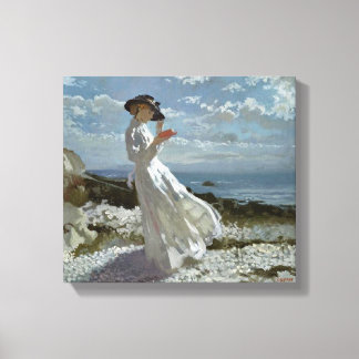 Grace Reading at Howth Bay Orpen Canvas Print