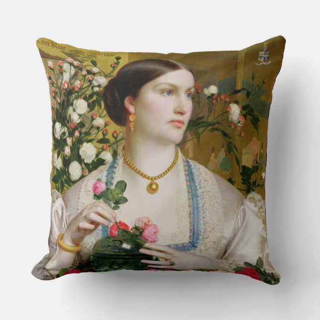 Grace Rose, 1866 (oil on panel) Cushion (Front)