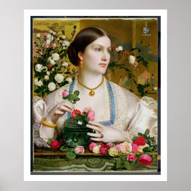 Grace Rose, 1866 (oil on panel) Poster (Front)