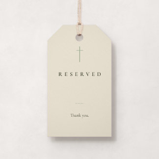 Grace Sage Church Pew Small Reserved Seating Tag