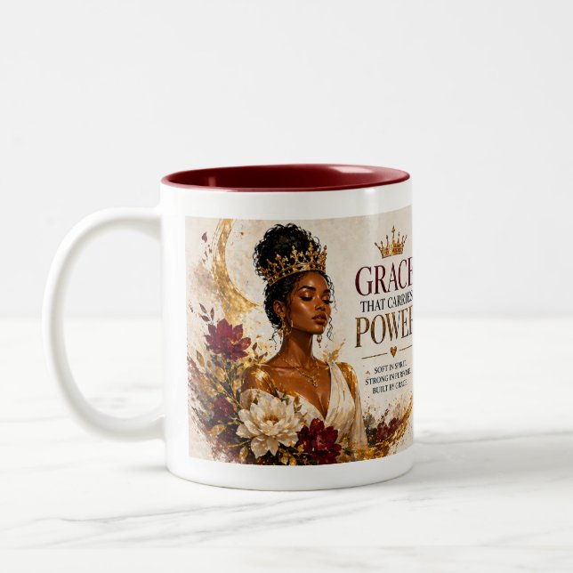 Grace That Carries Power Two-Tone Coffee Mug (Left)