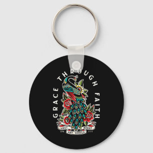 Grace Through Faith Lest Any Should Boast Pea Chri Key Ring