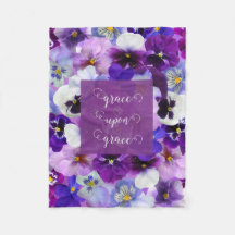 Grace Upon Grace Bible Verse Purple Flower