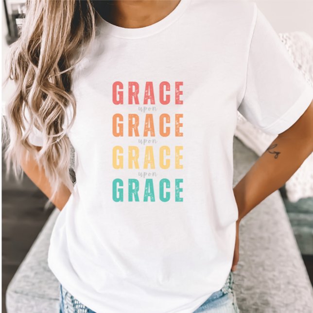 Grace Upon Grace Christian Faith Womens T-Shirt (Creator Uploaded)