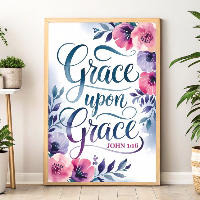 Grace Upon Grace Christian Wall Art Print (Creator Uploaded)