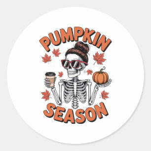 Grace Upon Grace Fall Pumpkin Classic Round Sticker