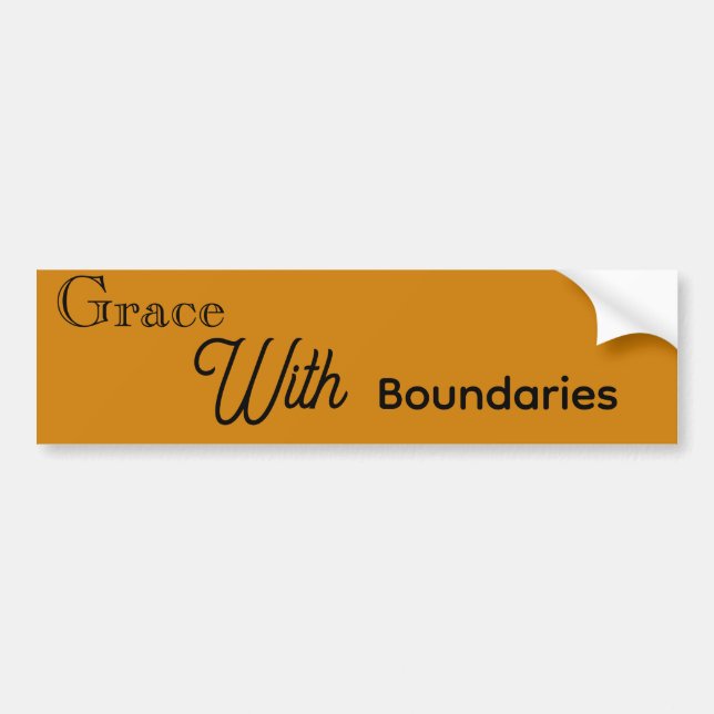 Grace With Boundaries Bumper Sticker (Front)