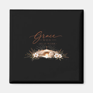 Grace Won Easter – Faith And Family Celebration Magnet