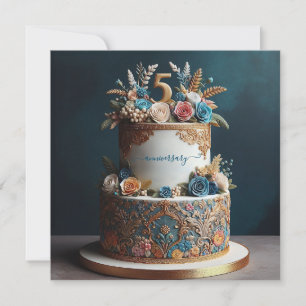 GRACEFUL 5th WEDDING ANNIVERSARY CAKE 