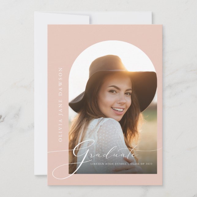 Graceful Arch Graduation Announcement (Front)