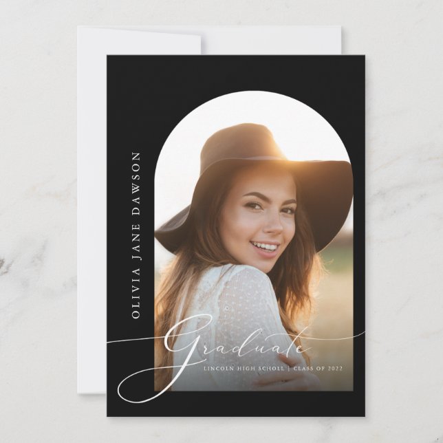 Graceful Arch Graduation Announcement (Front)