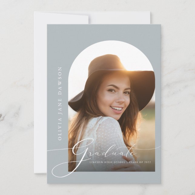 Graceful Arch Graduation Announcement (Front)
