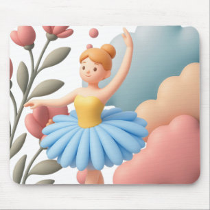 Graceful ballerina pose mouse pad