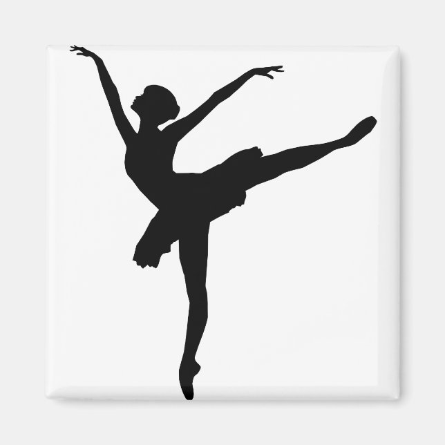 Graceful Ballerina Silhouette Magnet (Front)