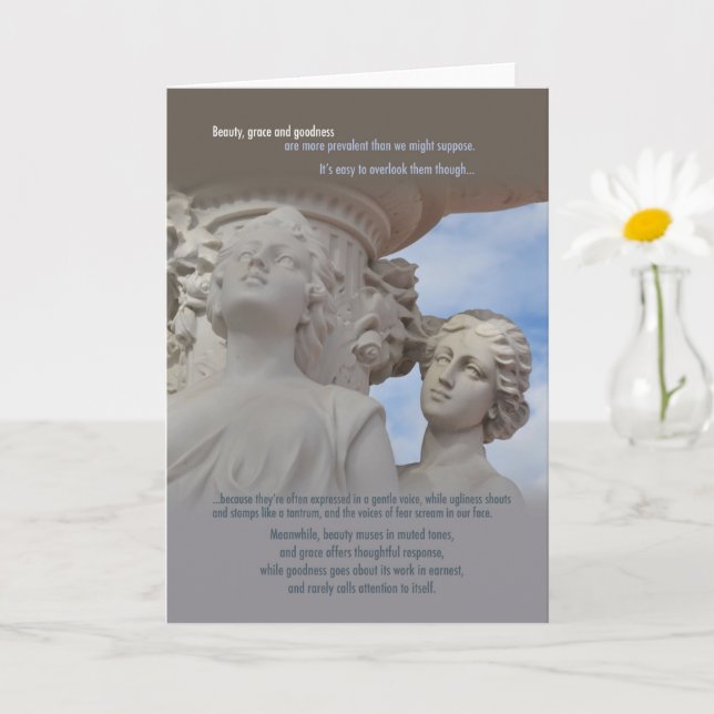 Graceful beauty inspirational blank card (Small Plant)