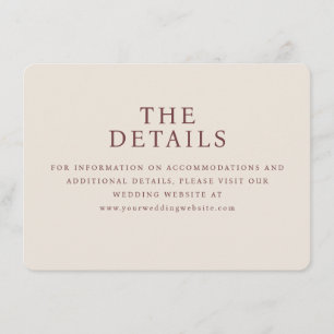 Graceful Beige Calligraphy Enclosure Card