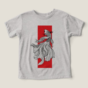 Graceful Betta Fish Line Art – Japanese Minimalist